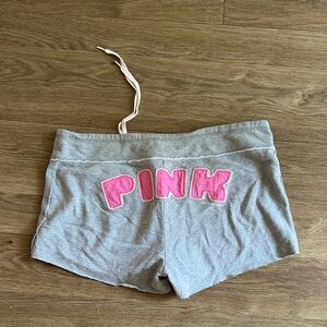 PINK Victoria's Secret Gray Shorts with Pink Logo